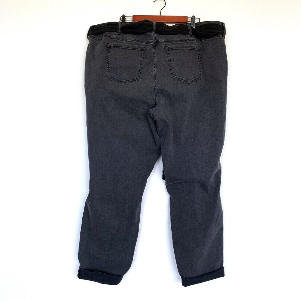 Torrid Gray Black Boyfriend Embroidered Jeans - Picture 7 of 8